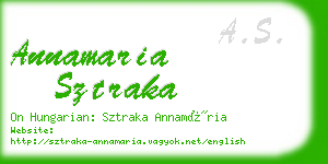 annamaria sztraka business card